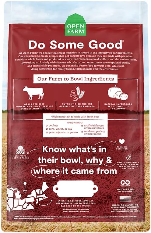 Open Farm Grass-Fed Beef Ancient Grains 4 lbs - Happy Pet