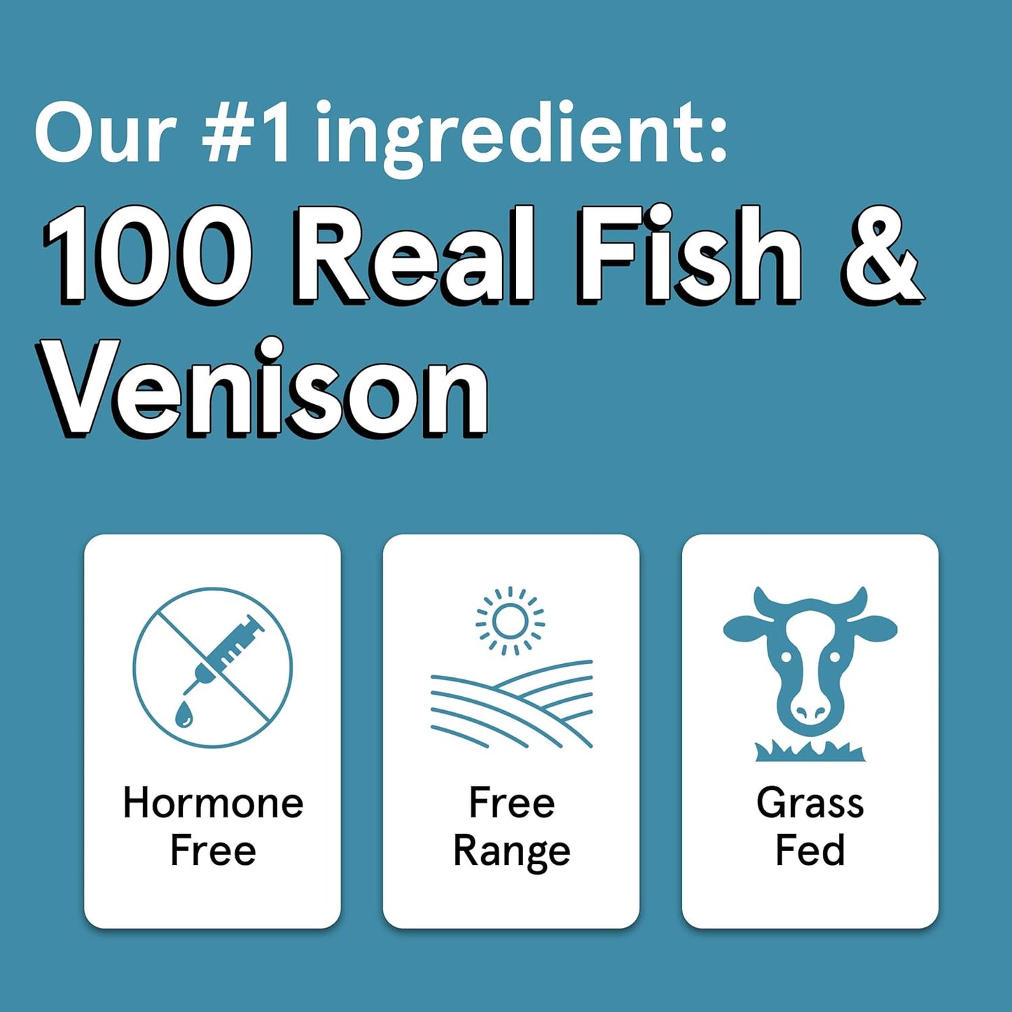 Real Meat Fish & Venison Jerky Treats 4 oz - Happy Pet