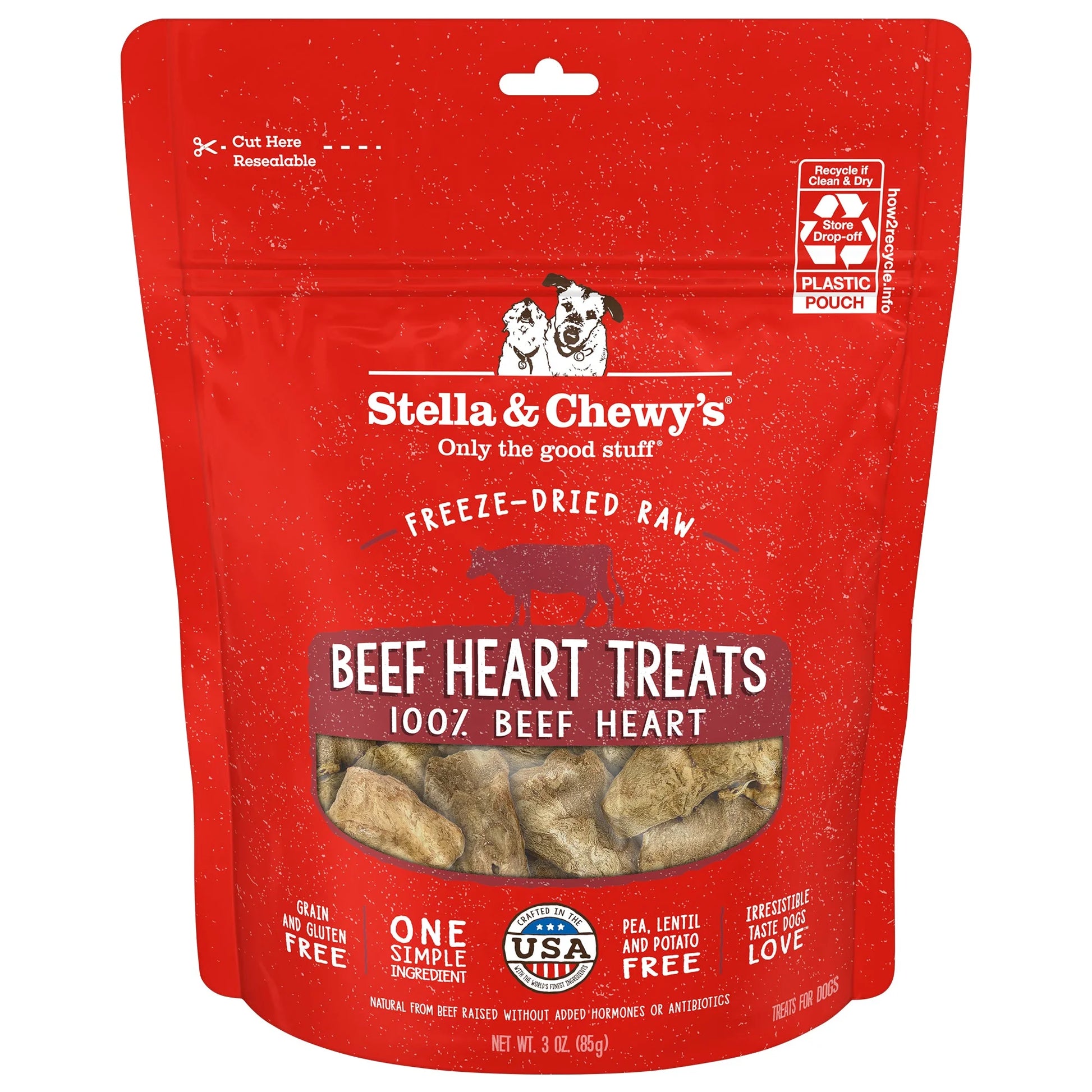 Stella & Chewy's Beef Heart Treats 3 oz - Happy Pet