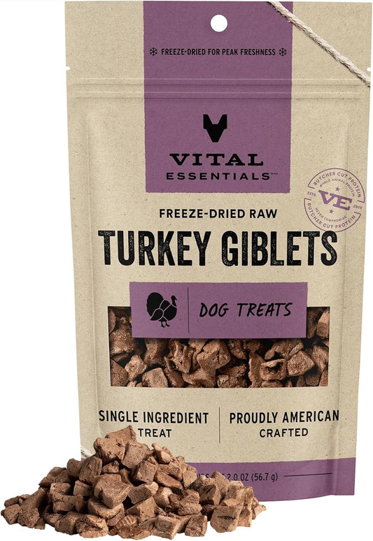 Vital Essentials Freeze-Dried Raw Turkey Giblets 2 oz - Happy Pet