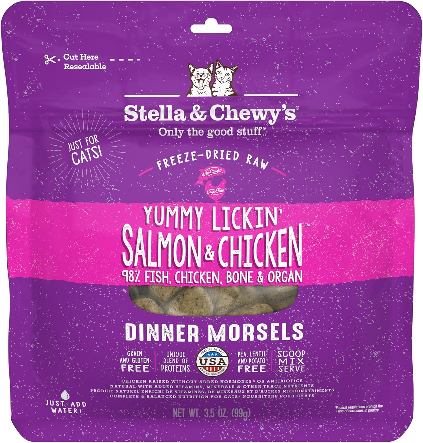 Stella & Chewy's Cat Dinner Morsels Salmon & Chicken 3.5 oz - Happy Pet