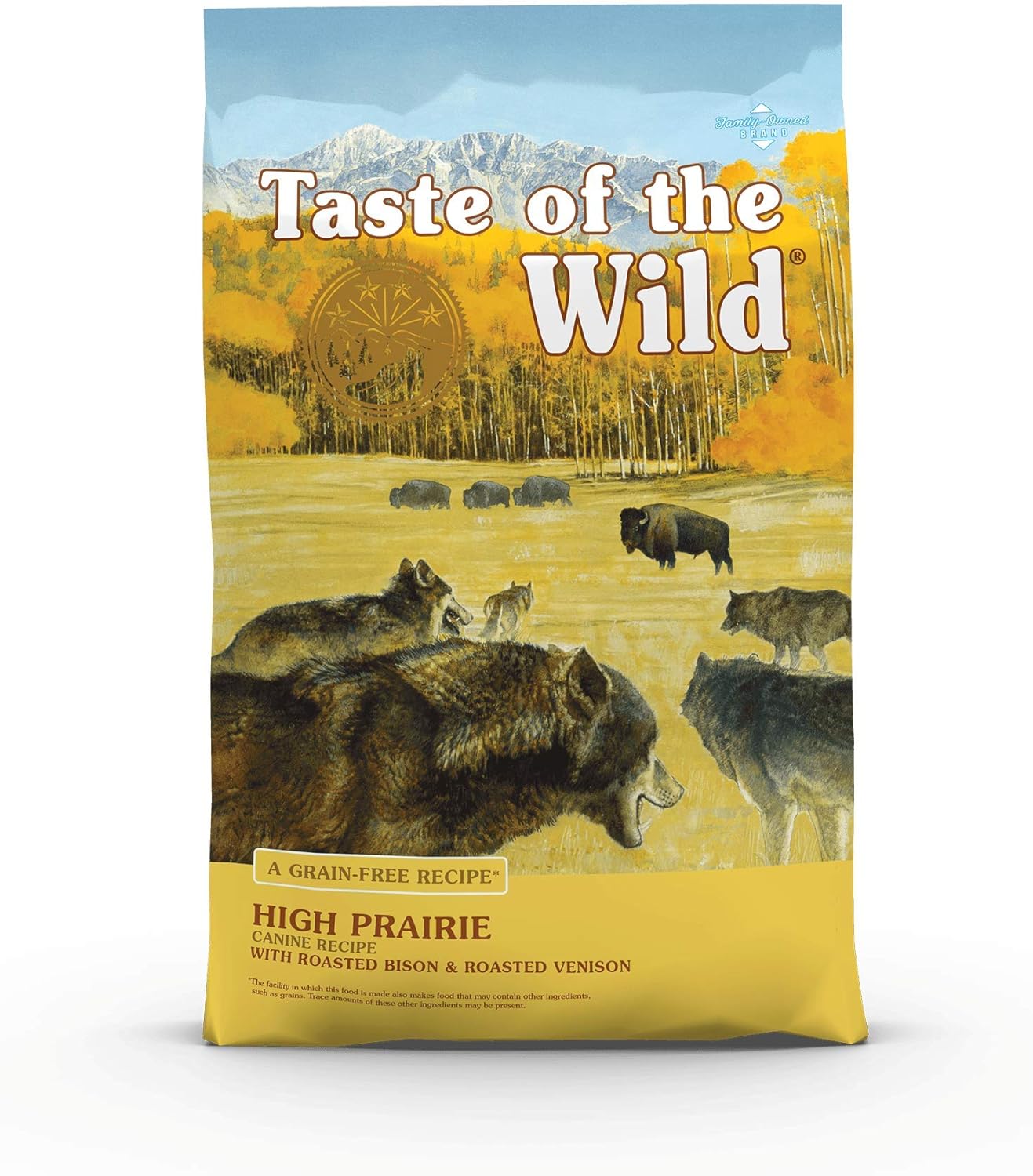 Taste of the Wild High Prairie Grain-Free Dry Dog Food 5 lbs - Happy Pet