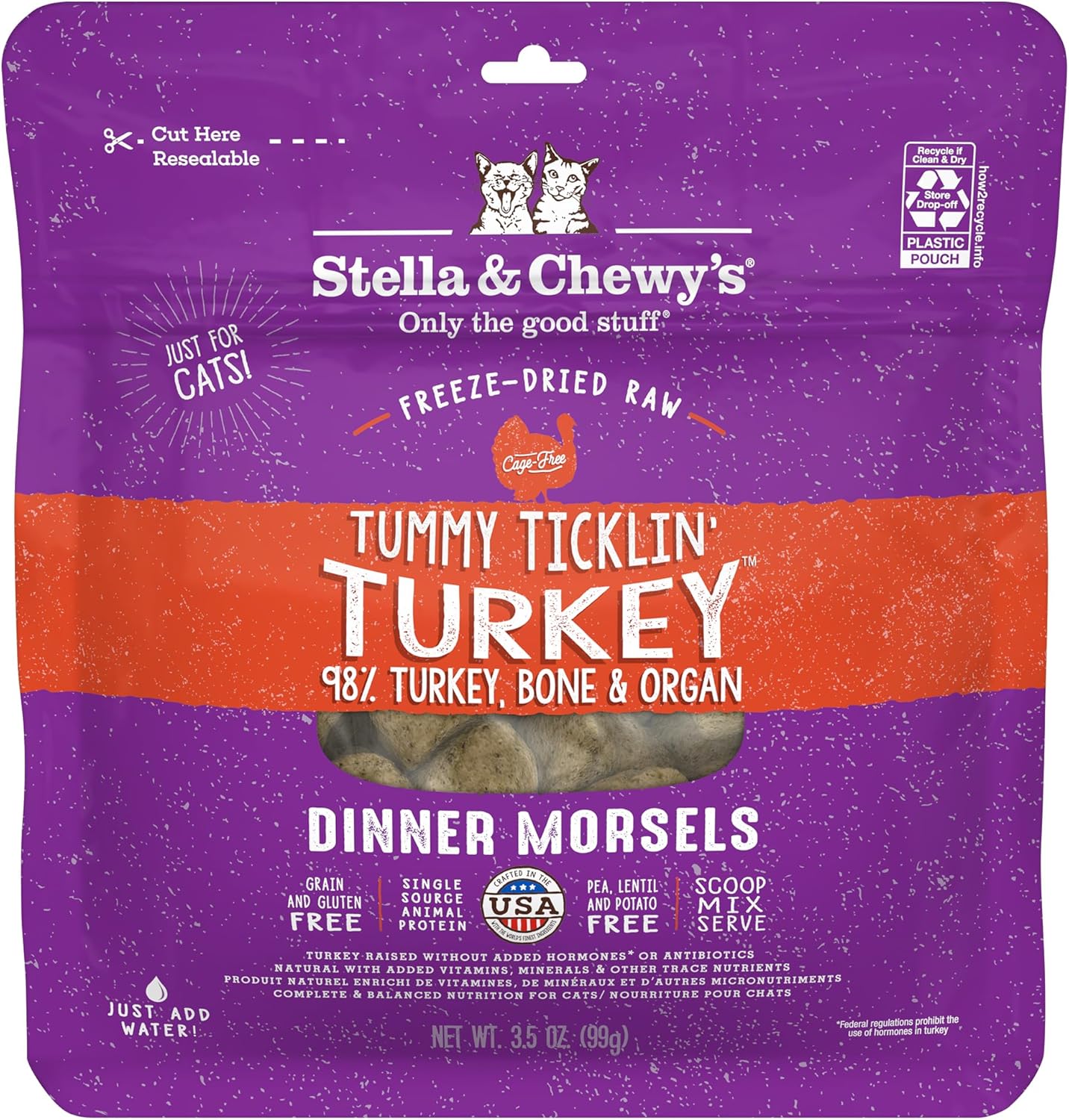 Stella & Chewy's Cat Dinner Morsels Turkey 3.5 oz - Happy Pet