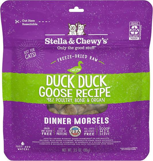 Stella & Chewy's Cat Dinner Morsels Duck, Goose & Turkey 3.5 oz - Happy Pet