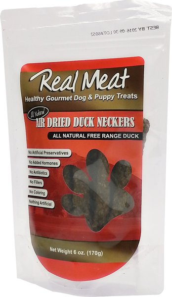 Real Meat Air-Dried Duck Neckers 6 oz - Happy Pet