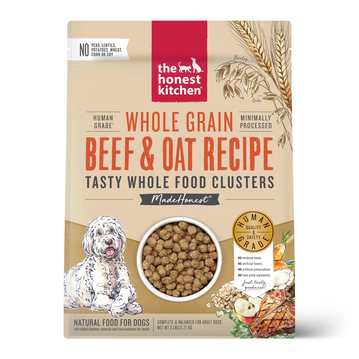 The Honest Kitchen Whole Food Clusters Beef & Oat 5 lbs - Happy Pet