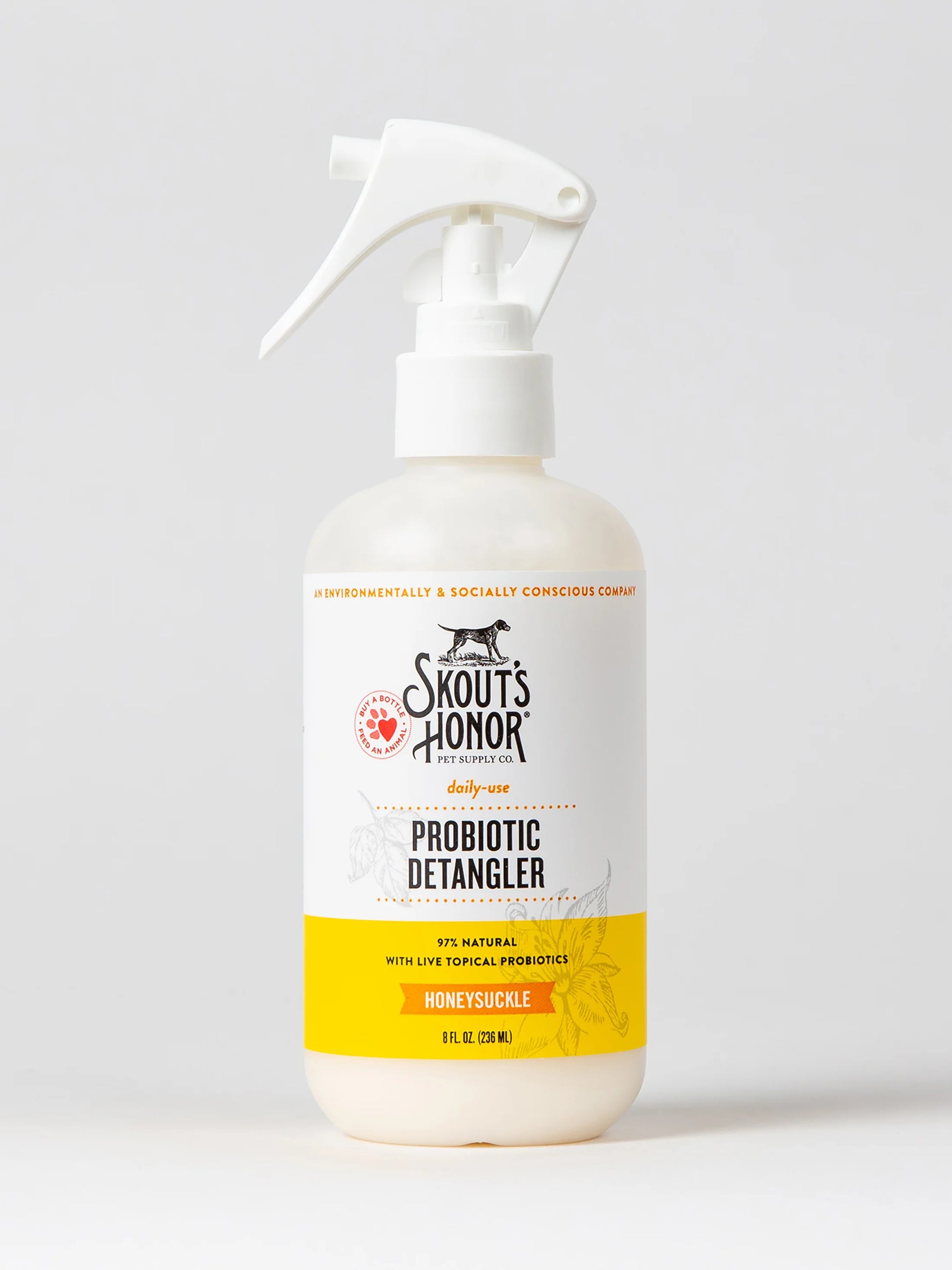 Skout's Honor Probiotic Detangler Honeysuckle 8 oz - Happy Pet