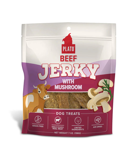 Plato Beef Jerky with Mushroom 7 oz - Happy Pet