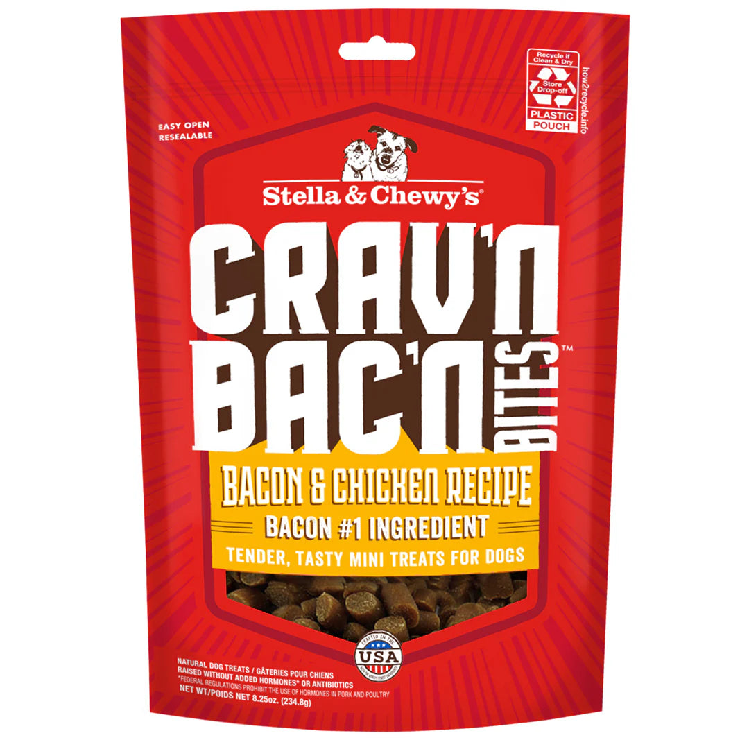 Stella & Chewy's Crav'n Bac'n Bites Bacon & Chicken 8.25 oz - Happy Pet