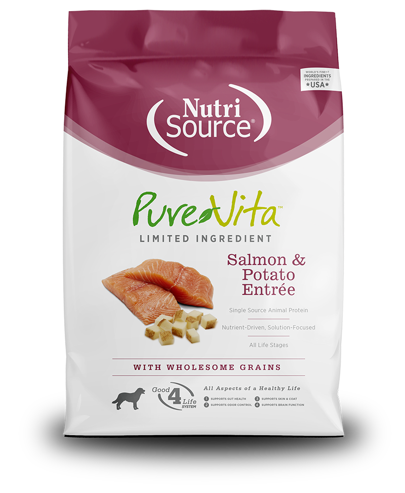 NutriSource Pure Vita Salmon & Potato 4lbs - Happy Pet