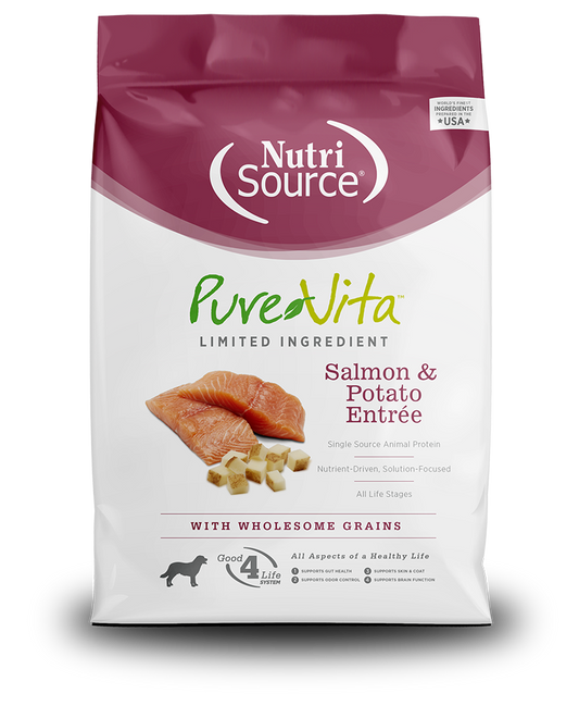 NutriSource Pure Vita Salmon & Potato 4lbs - Happy Pet