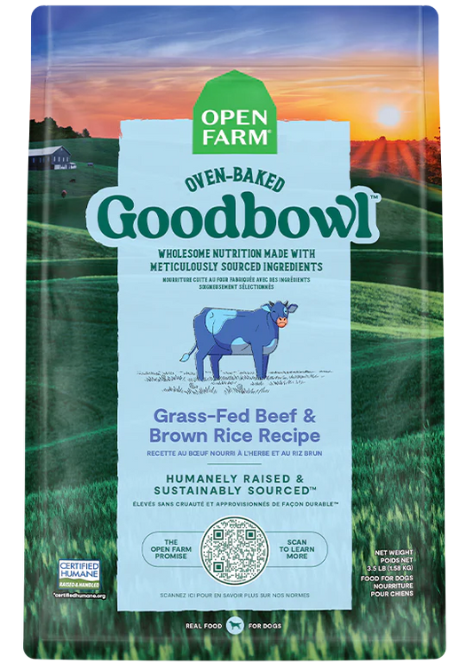 Open Farm Goodbowl Grass-Fed Beef & Brown Rice 3.5 lbs - Happy Pet