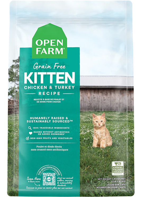 Open Farm Kitten Chicken & Turkey Grain-Free 2 lbs - Happy Pet