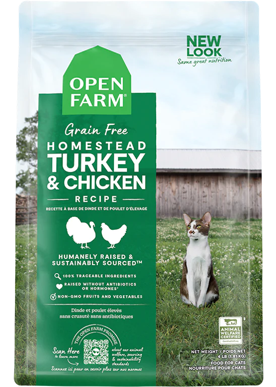 Open Farm Cat Turkey & Chicken Grain-Free 2 lbs - Happy Pet