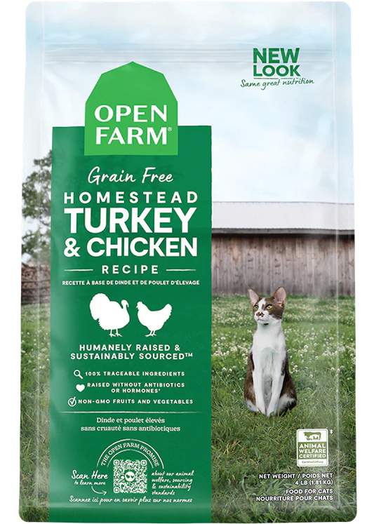 Open Farm Cat Turkey & Chicken Grain-Free 2 lbs - Happy Pet