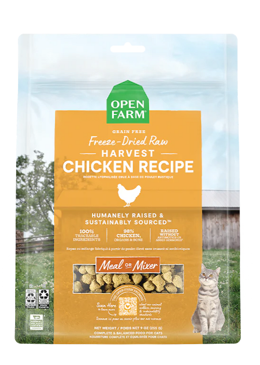 Open Farm Cat Freeze-Dried Raw Chicken Grain-Free 3.5 oz - Happy Pet