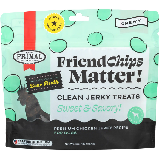 Primal Friendchips Matter! Chicken Jerky 4 oz - Happy Pet