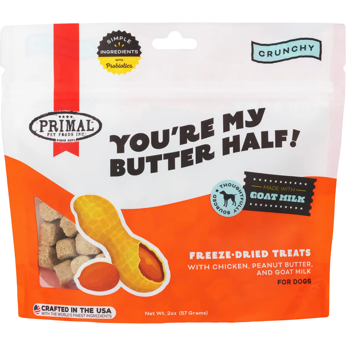 Primal You're My Butter Half! Chicken & Peanut Butter with Goat Milk 2 oz - Happy Pet