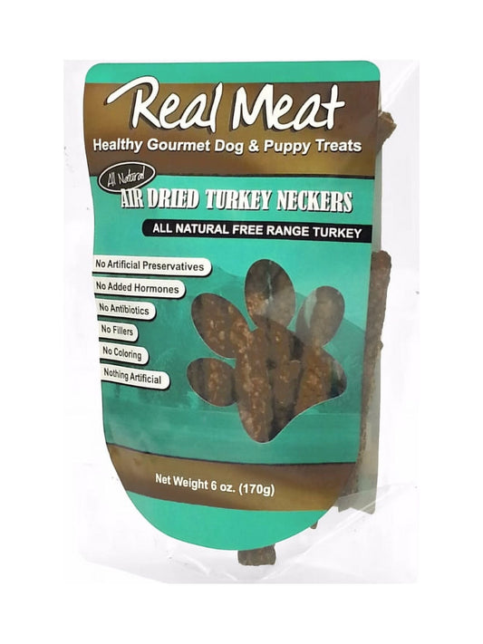 Real Meat Air-Dried Turkey Neckers 6 oz - Happy Pet