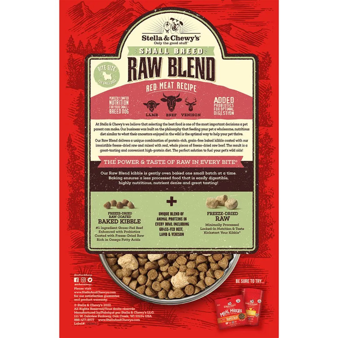 Stella & Chewy's Raw Blend Red Meat Small Breed Grain-Free 3.5 lbs - Happy Pet