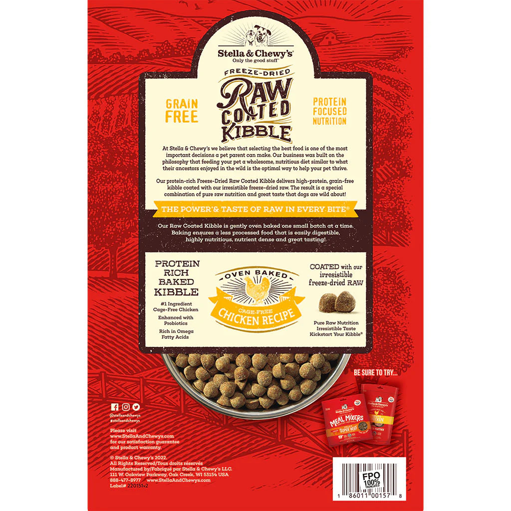 Stella & Chewy's Raw Coated Kibble Chicken Grain-Free 3.5 lbs - Happy Pet