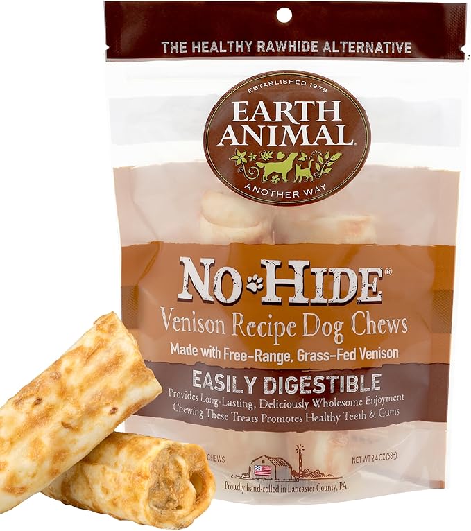 Earth Animal No - Hide Chews Small Venison 2 pk - Happy Pet