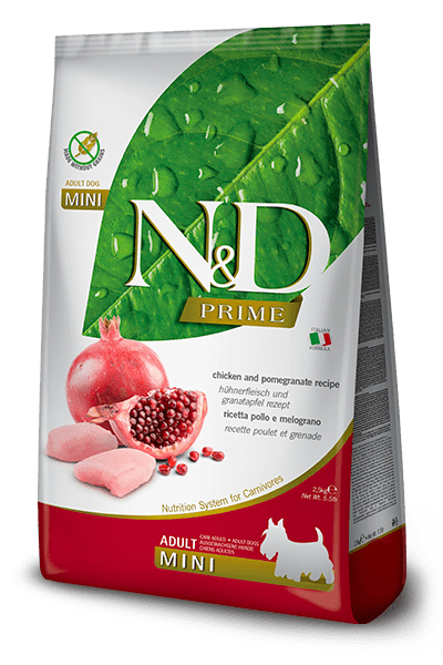 Farmina N&D Prime Chicken & Pomegranate Adult Mini 5.5 lbs - Happy Pet