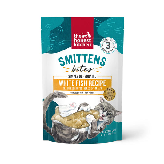 The Honest Kitchen Smittens Bites White Fish Cat Treats 1.5 oz - Happy Pet