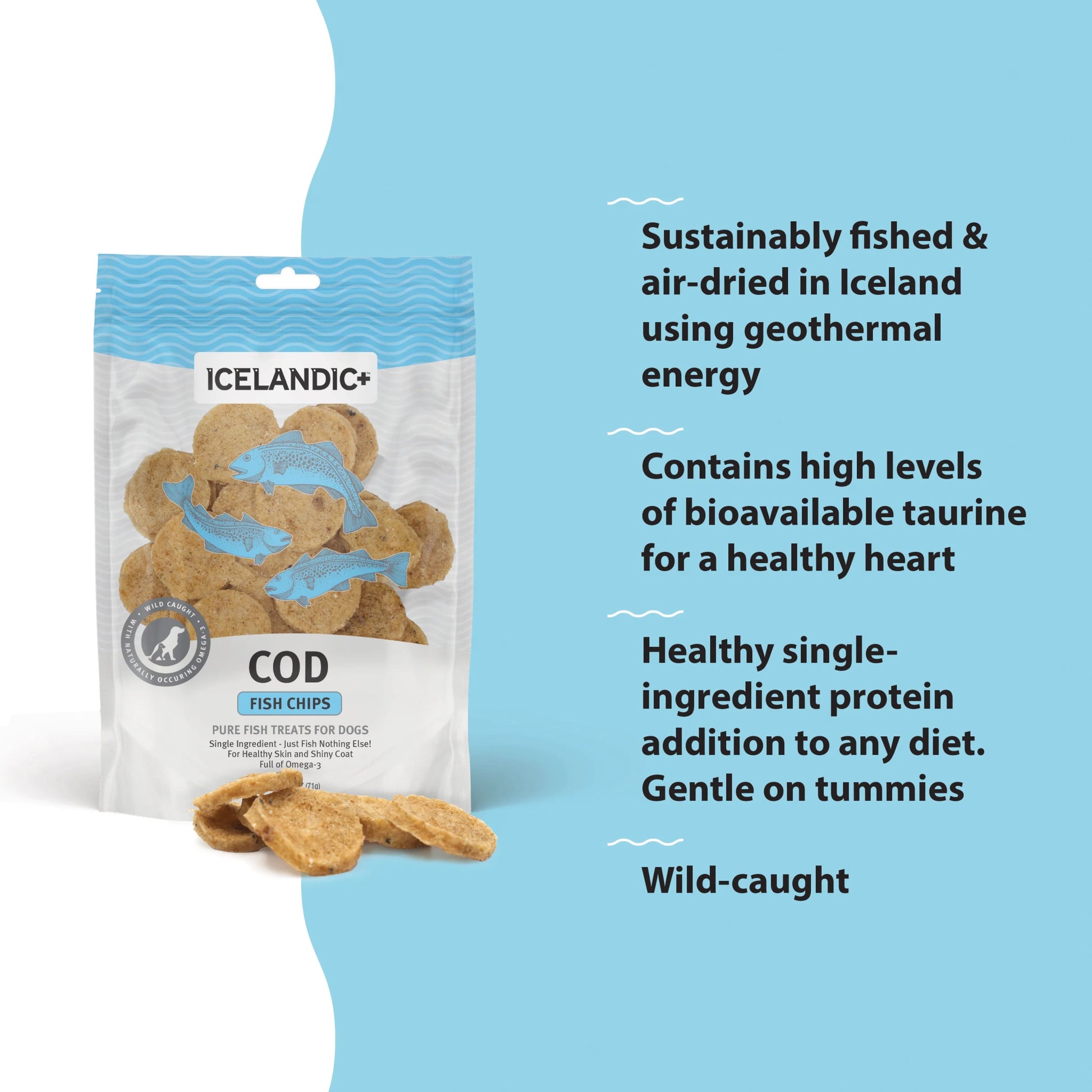 Icelandic+ Cod Fish Chips 2.5 oz - Happy Pet