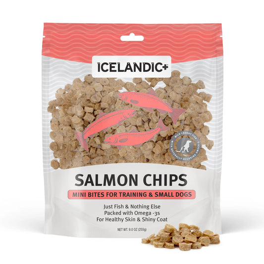 Icelandic+ Salmon Chips Mini Bites 2.5 oz - Happy Pet