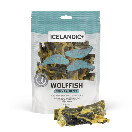 Icelandic+ Wolffish Sticks & Pieces 3 oz - Happy Pet