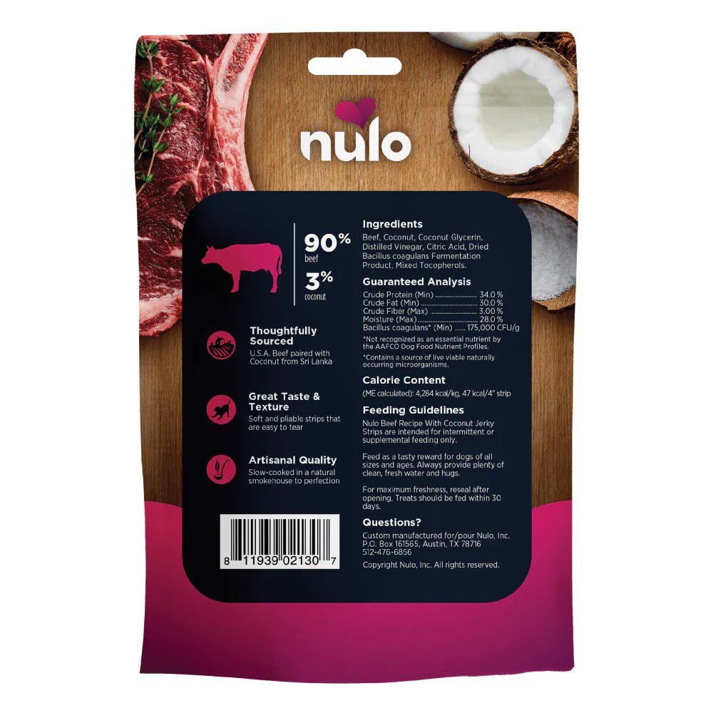 Nulo Jerky Beef with Coconut 5 oz - Happy Pet