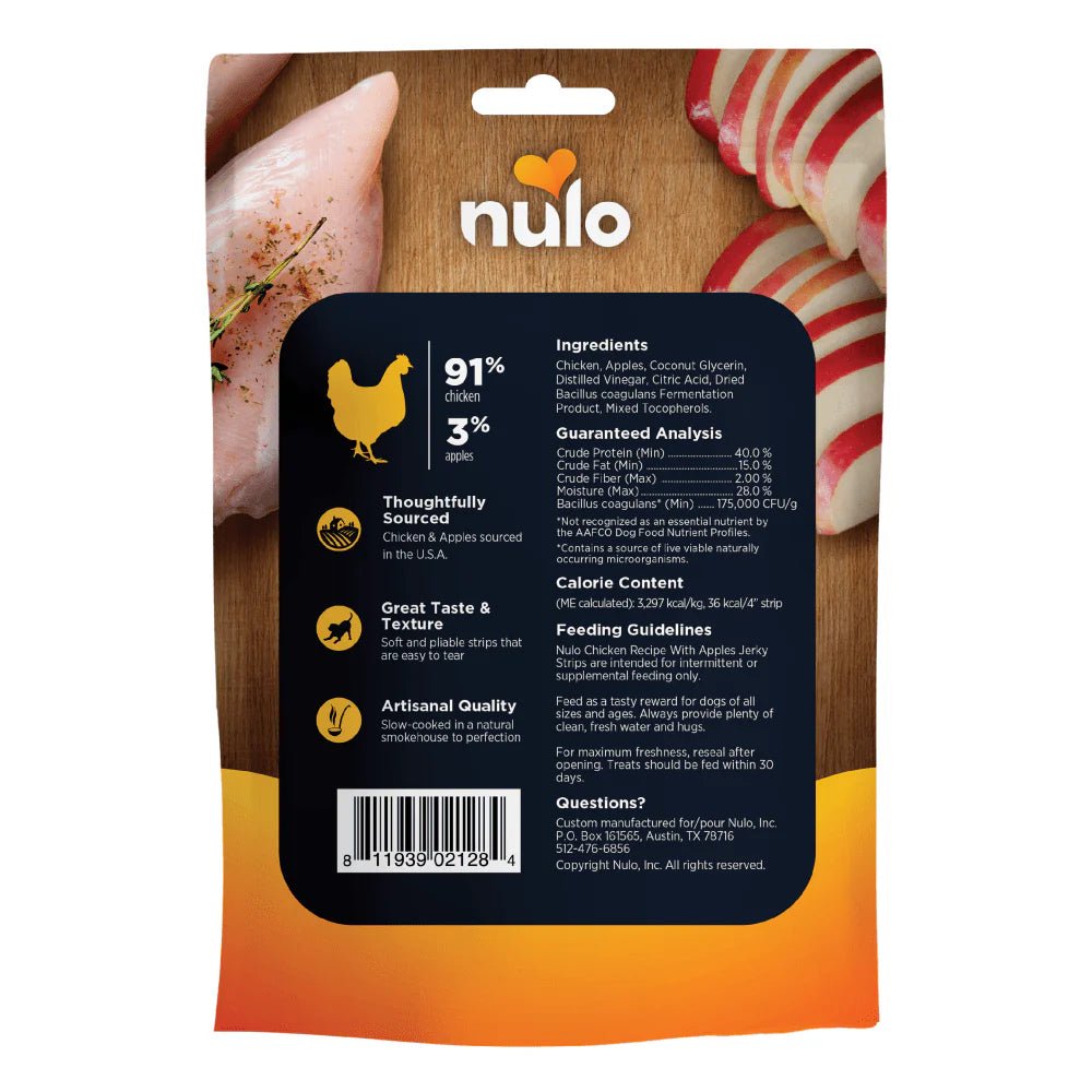 Nulo Jerky Chicken with Apples 5 oz - Happy Pet