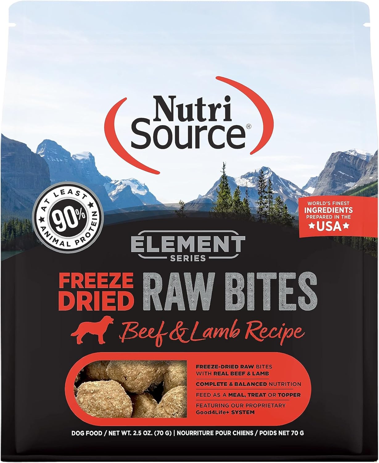 NutriSource Element Freeze - Dried Raw Bites Beef & Lamb 2.5 oz - Happy Pet