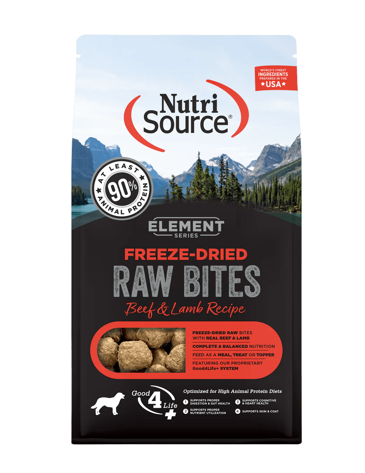 NutriSource Element Freeze - Dried Raw Bites Beef & Lamb 2.5 oz - Happy Pet