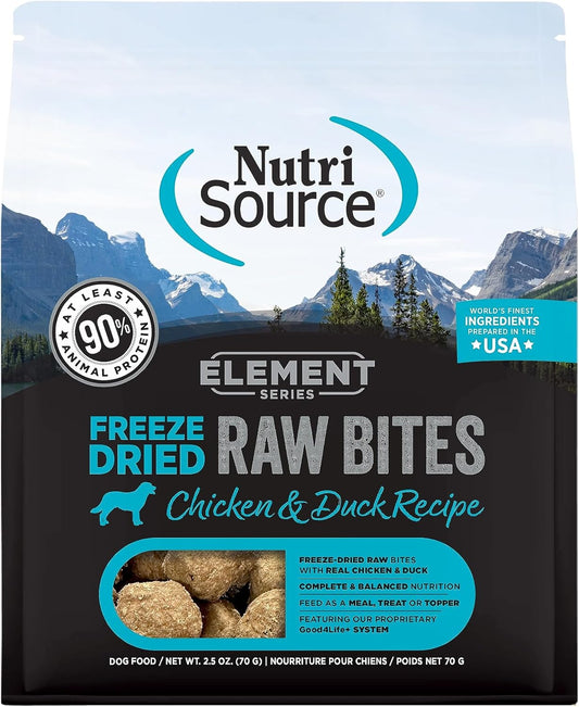 NutriSource Element Freeze - Dried Raw Bites Chicken & Duck 2.5 oz - Happy Pet