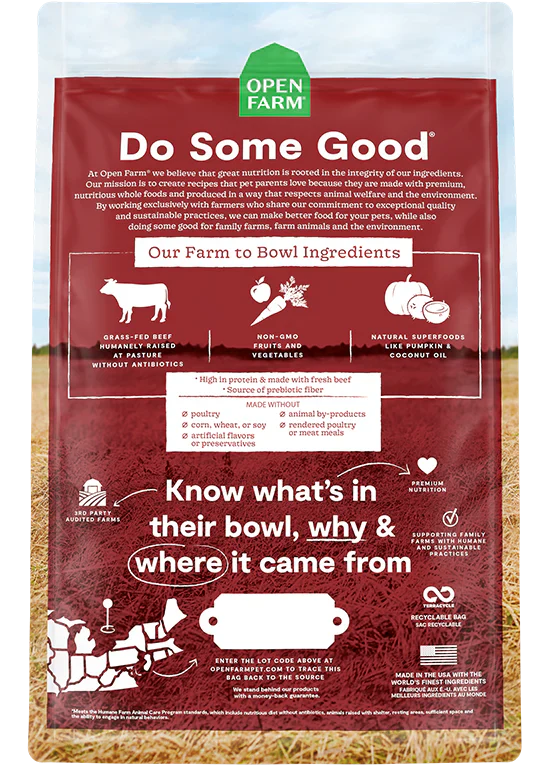 Open Farm Grass-Fed Beef Grain Free - Happy Pet