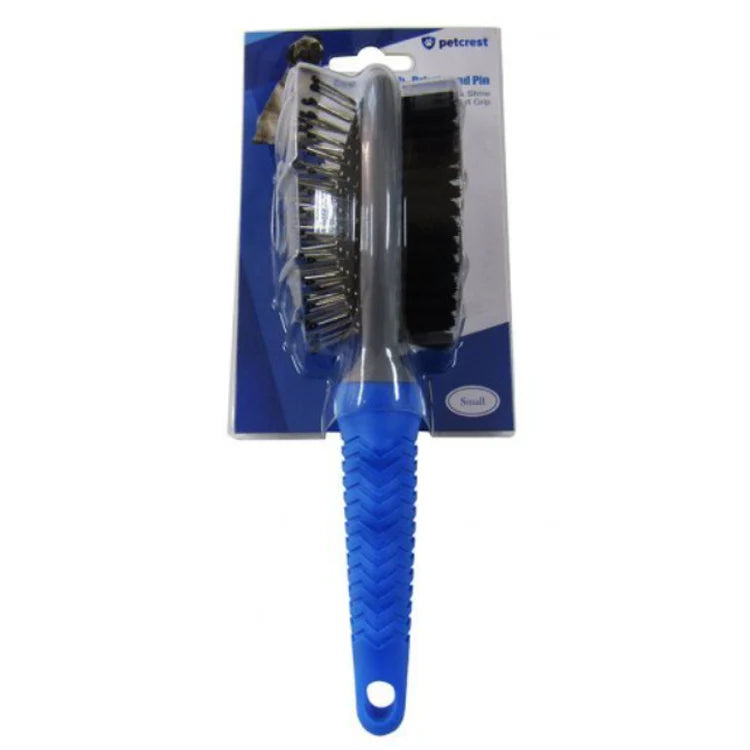 Petcrest Combo Brush, Bristle and Pin Small - Happy Pet