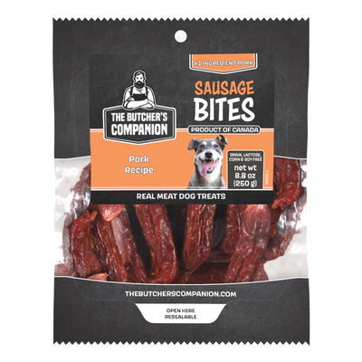 The Butcher's Companion Sausage Bites Pork 8.8 oz - Happy Pet